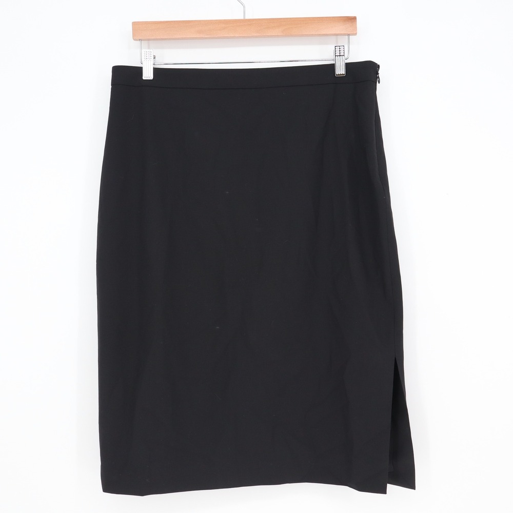 Banana Republic Skirt Womens 14 Pencil Black Side Slit Excellent
